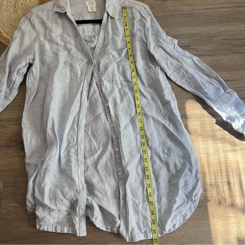 Sigrid Olsen 100% Linen Oversize Button Down Wome… - image 4